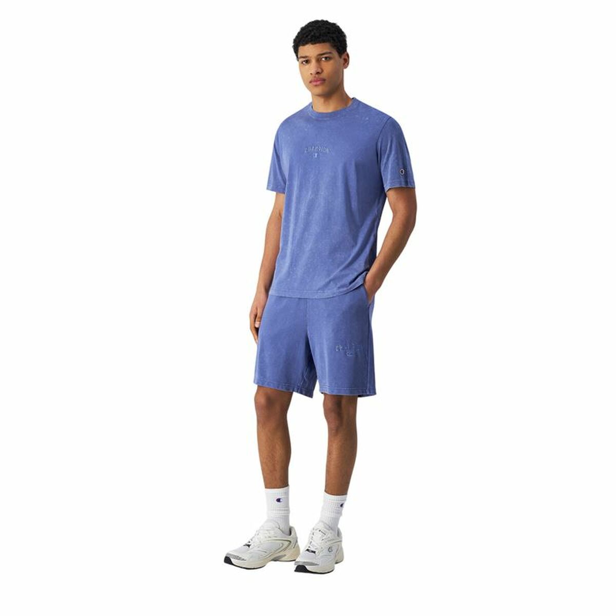 Men’s Short Sleeve T-Shirt Champion Champion SS Svb Blue Indigo-4