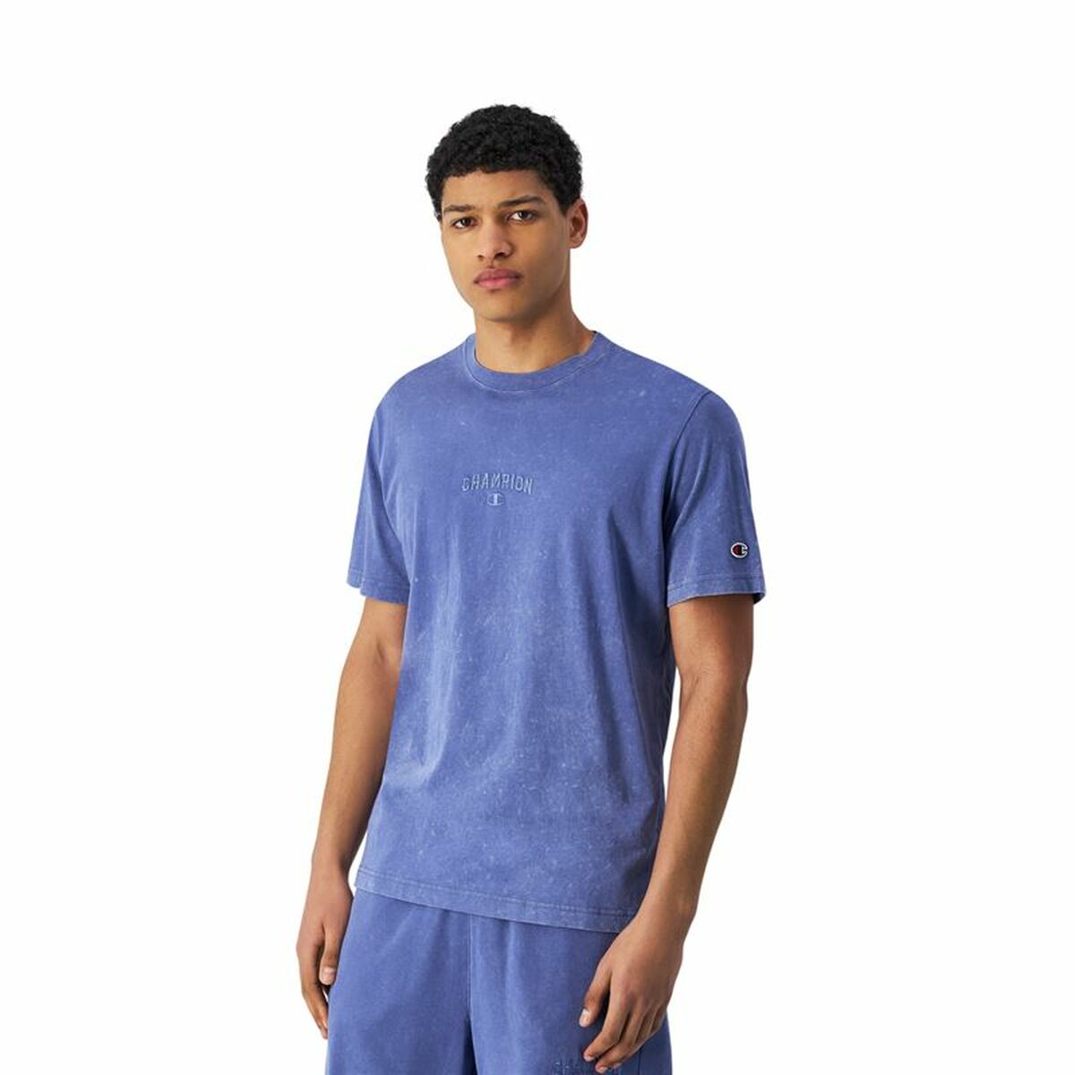 Men’s Short Sleeve T-Shirt Champion Champion SS Svb Blue Indigo-3
