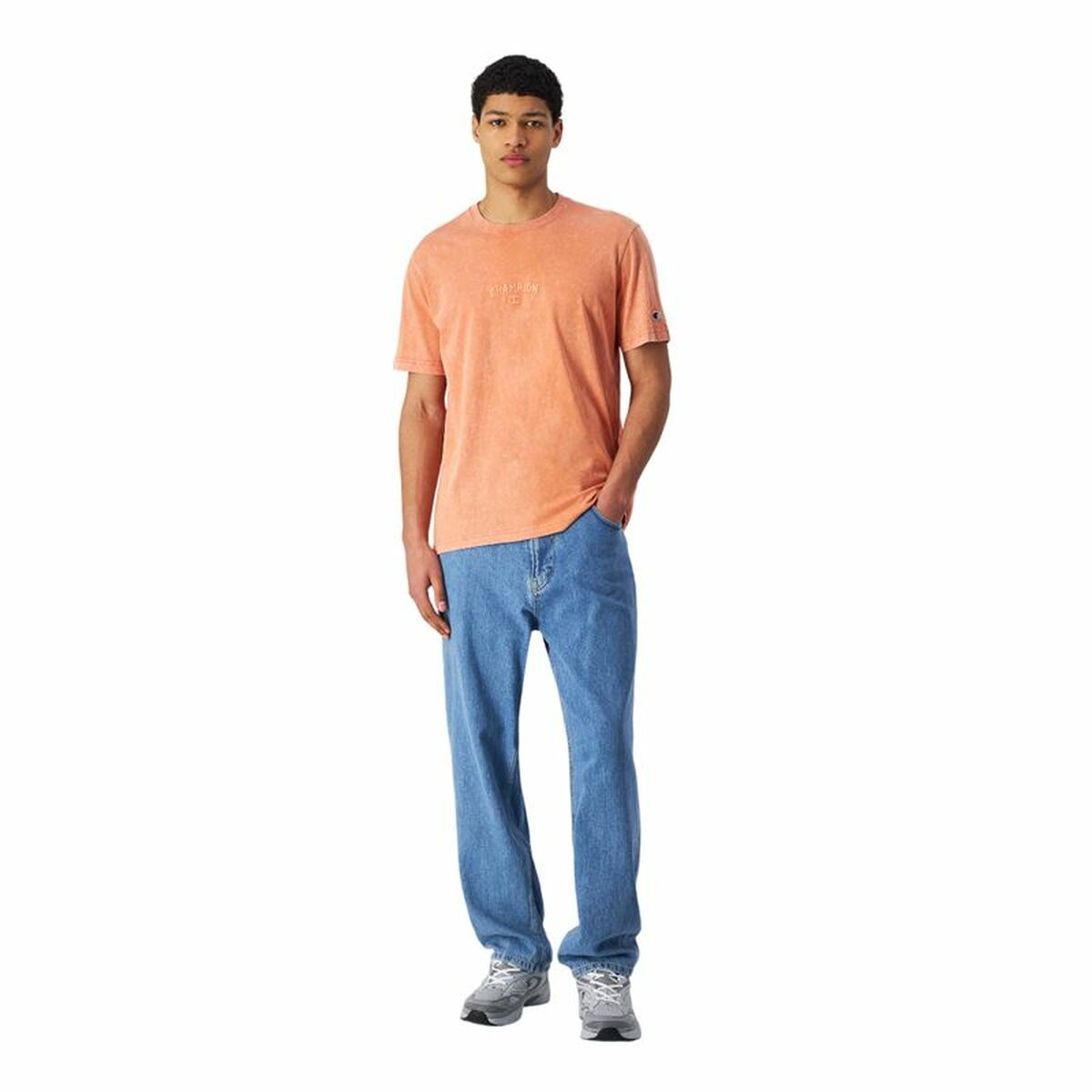 Men’s Short Sleeve T-Shirt Champion SS Orange-4