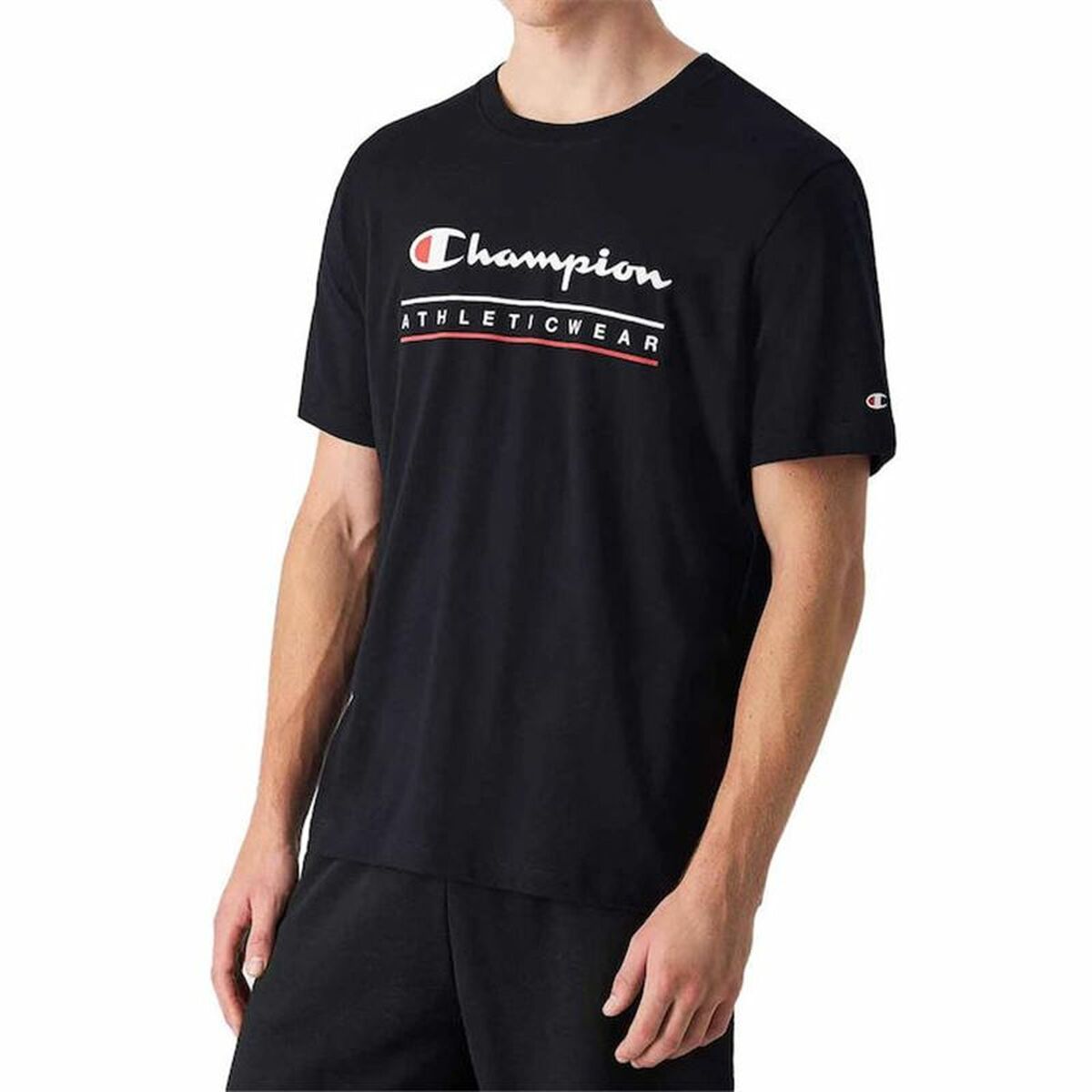 Men’s Short Sleeve T-Shirt Champion Black-4