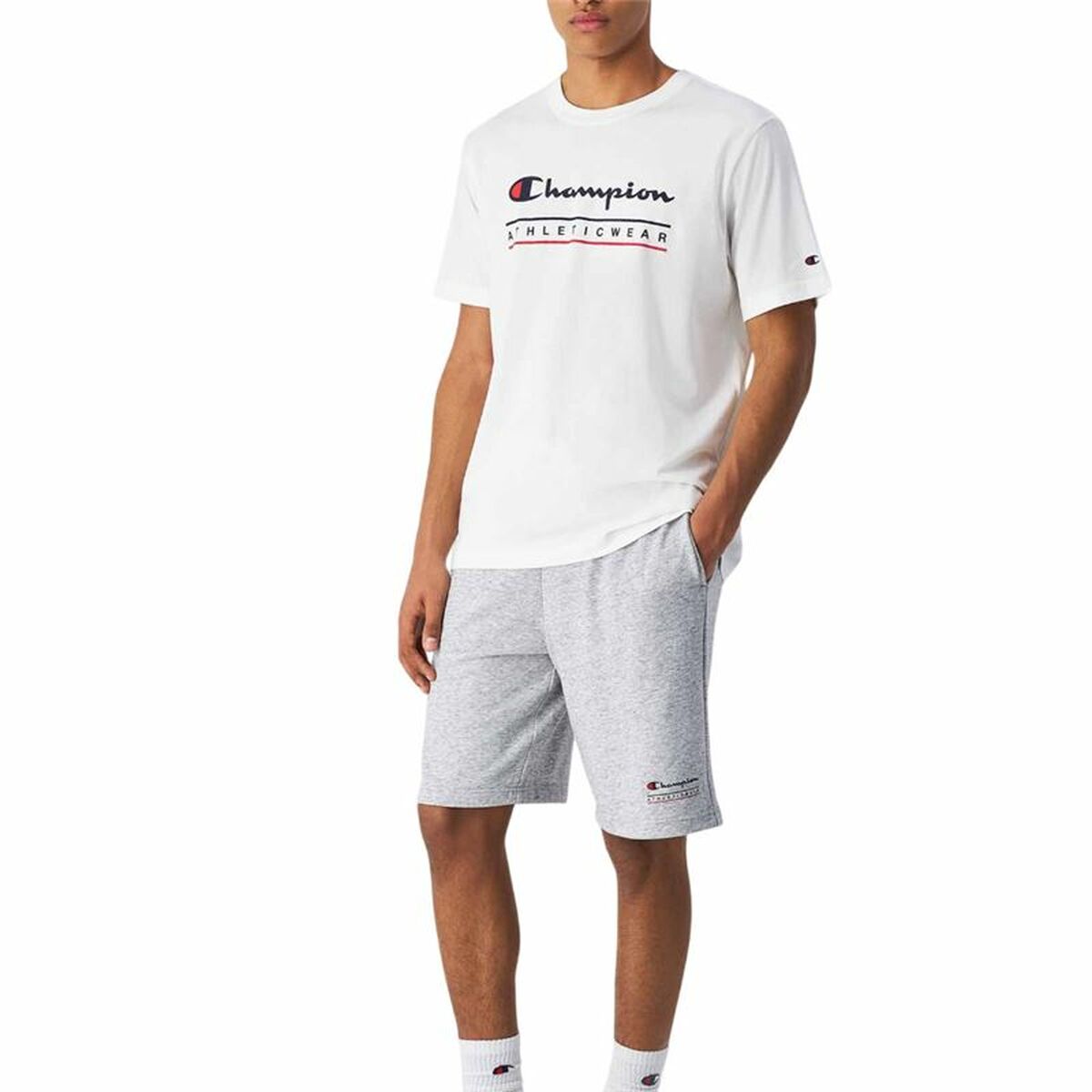 Men’s Short Sleeve T-Shirt Champion Champion SS White-4