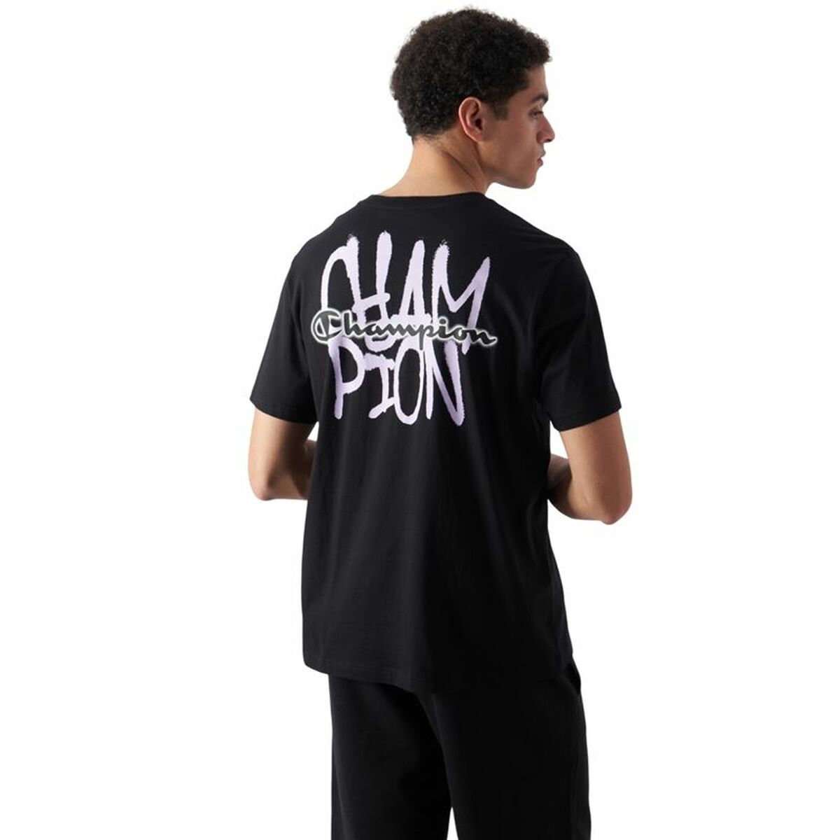 Men’s Short Sleeve T-Shirt Champion Champion SS Black-4