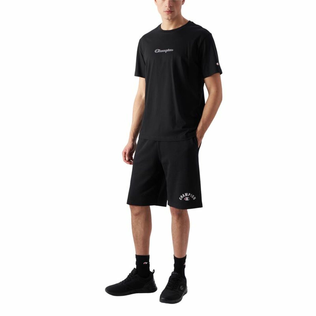 Men’s Short Sleeve T-Shirt Champion Champion SS Black-3