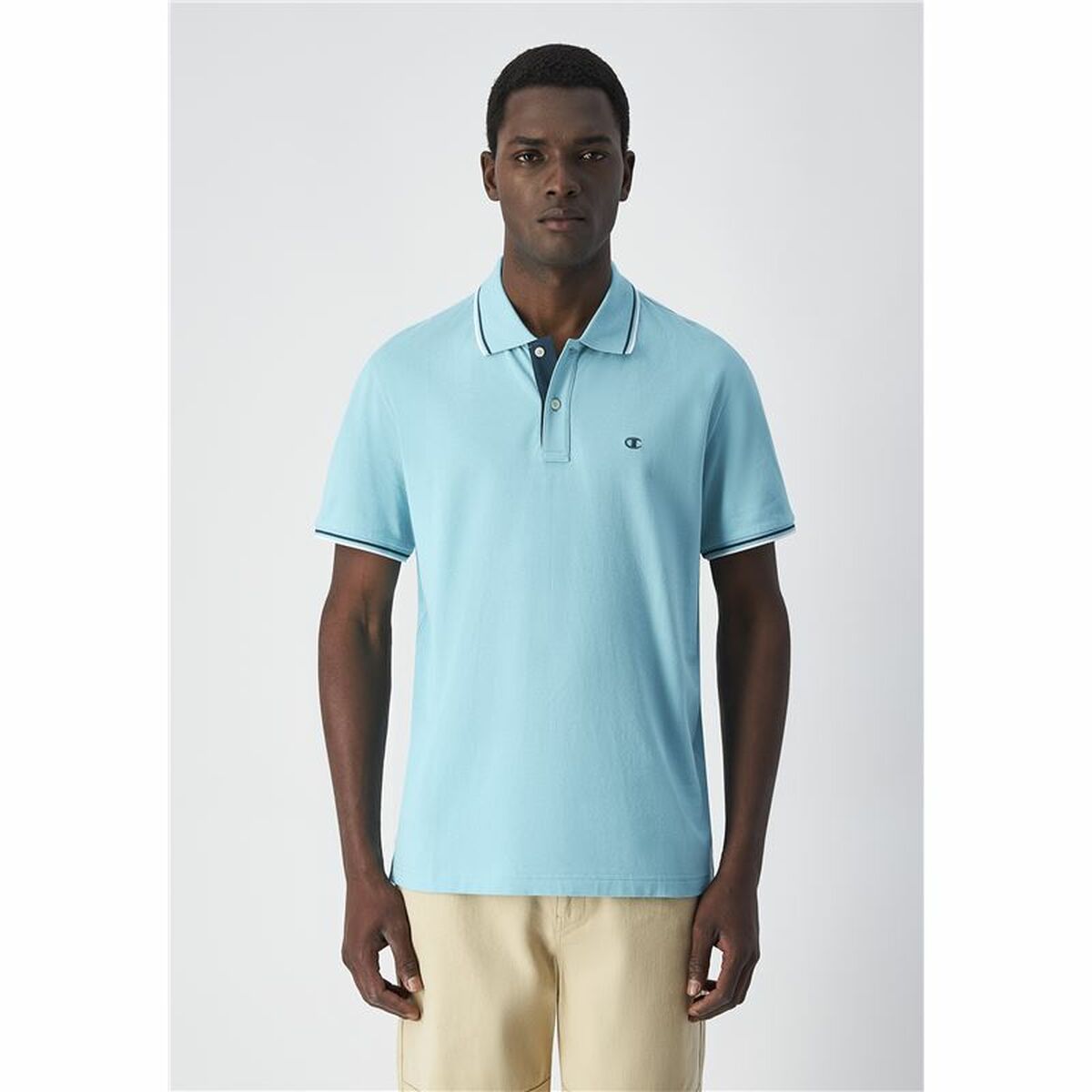Men’s Short Sleeve Polo Shirt Champion Blue-4