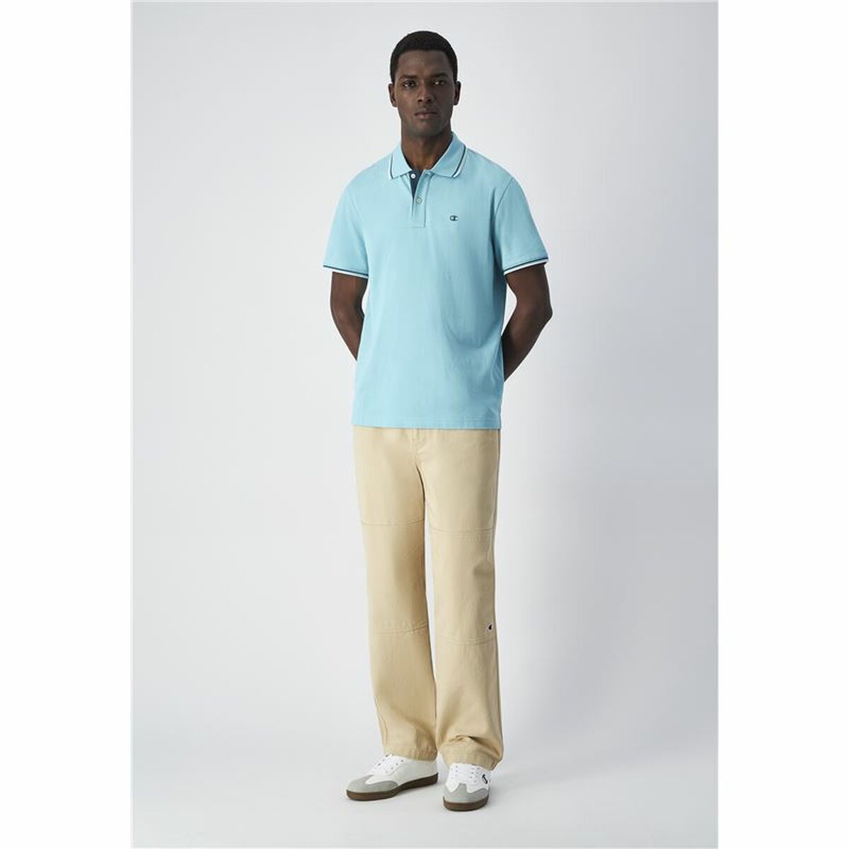Men’s Short Sleeve Polo Shirt Champion Blue-2