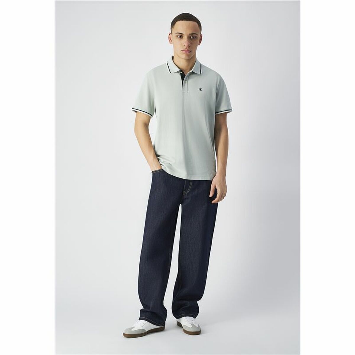Men’s Short Sleeve Polo Shirt Champion White-2