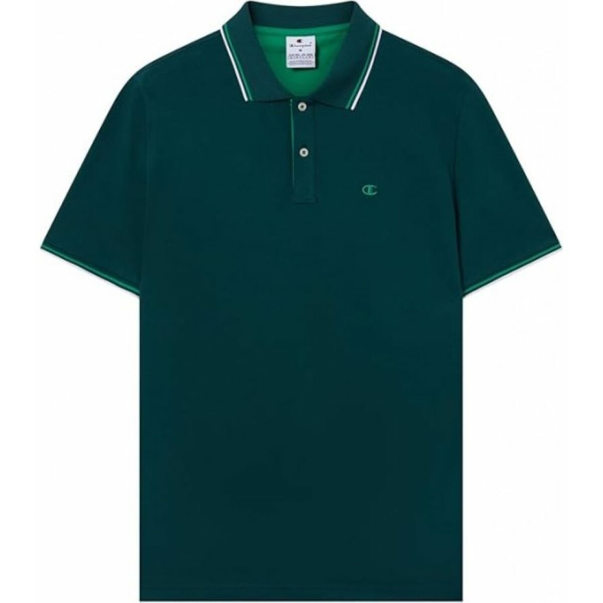 Men’s Short Sleeve Polo Shirt Champion CHAMPION POLO 220897 EMA Green-0