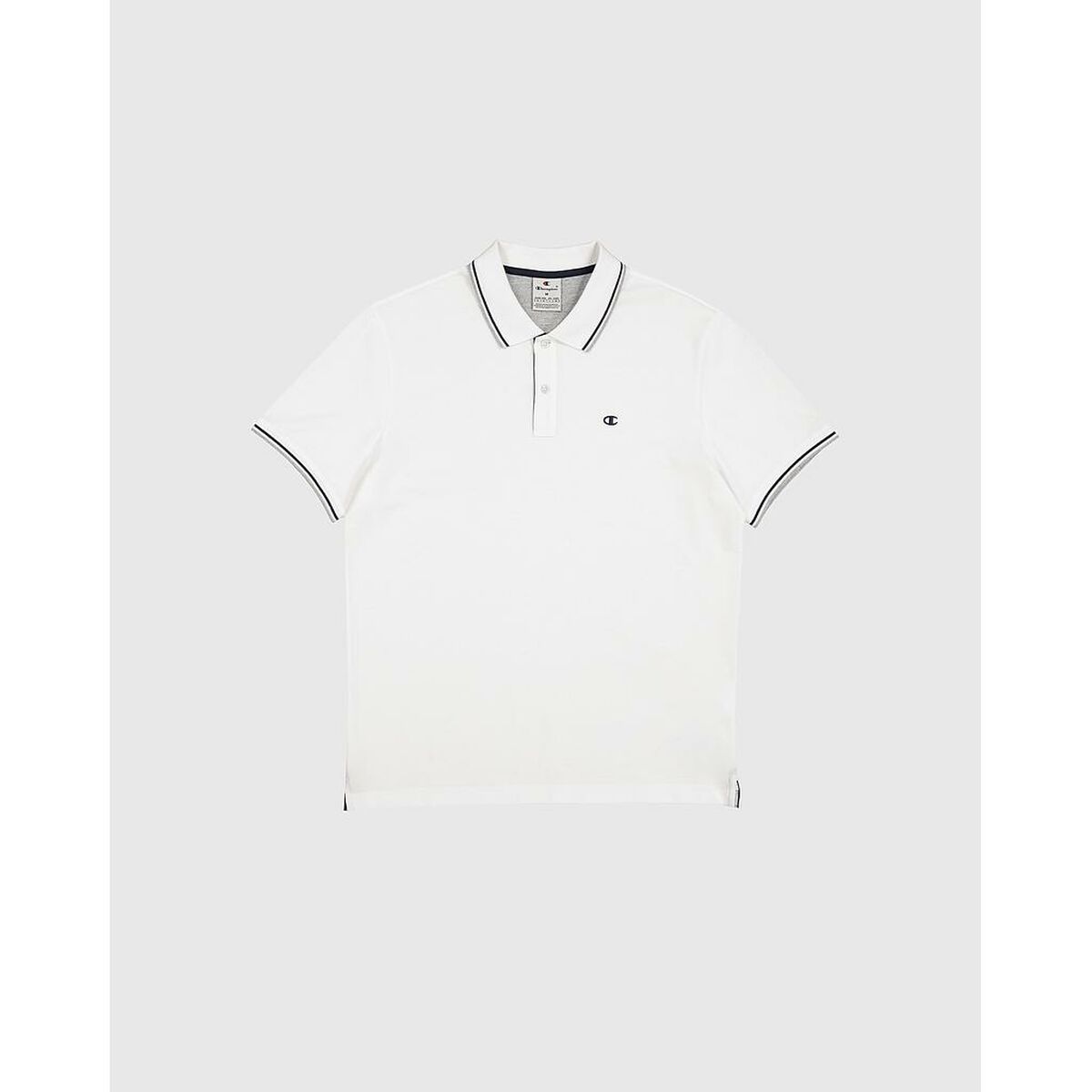 Men’s Short Sleeve Polo Shirt Champion CHAMPION POLO 220897 White-3