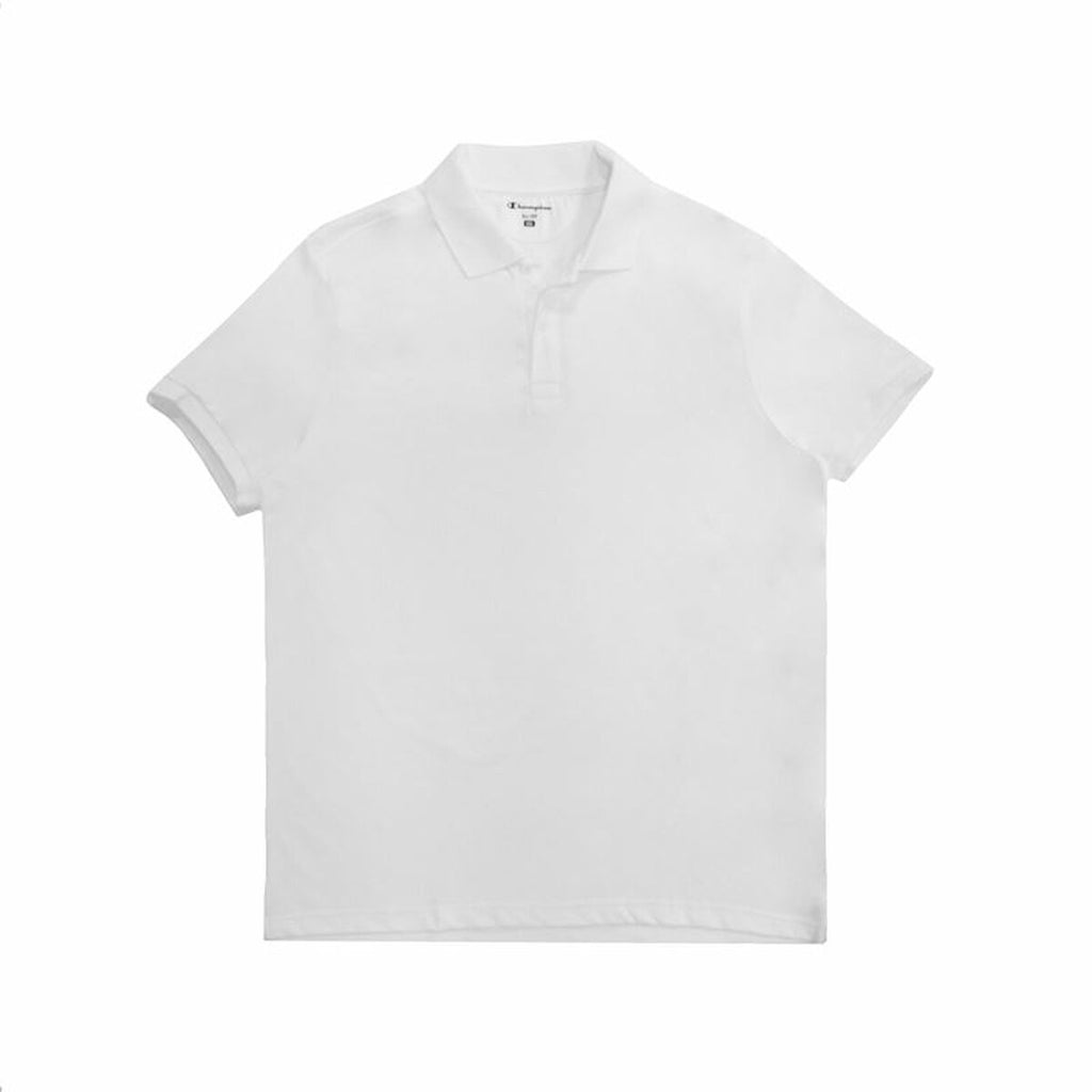 Men’s Short Sleeve Polo Shirt Champion Sportswear White-0