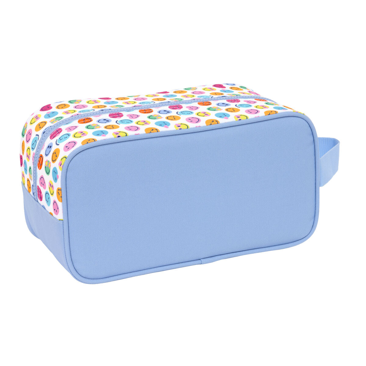 Travel Slipper Holder Smiley Joyful Multicolour Light Blue 29 x 15 x 14 cm-2