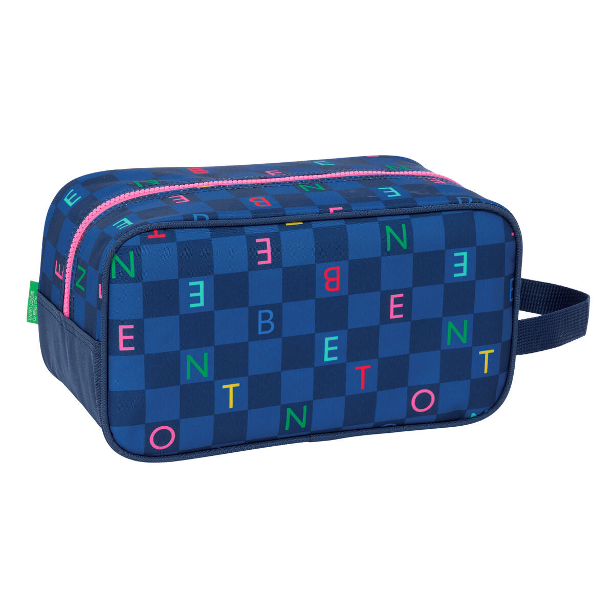 Travel Slipper Holder Benetton Damero Navy Blue 29 x 15 x 14 cm-1