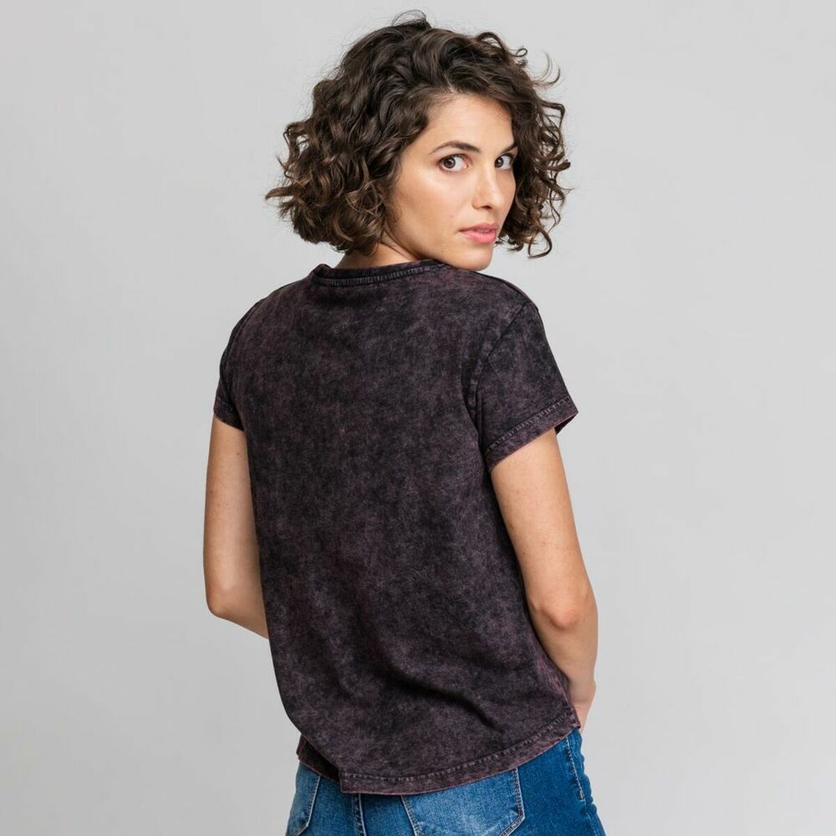 Women’s Short Sleeve T-Shirt Harry Potter Grey Dark grey-3