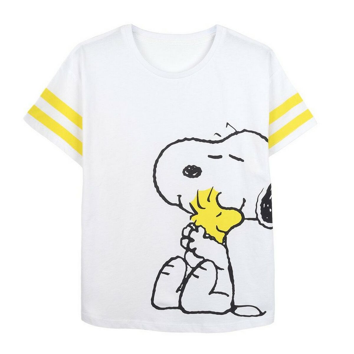 Women’s Short Sleeve T-Shirt Snoopy White-0