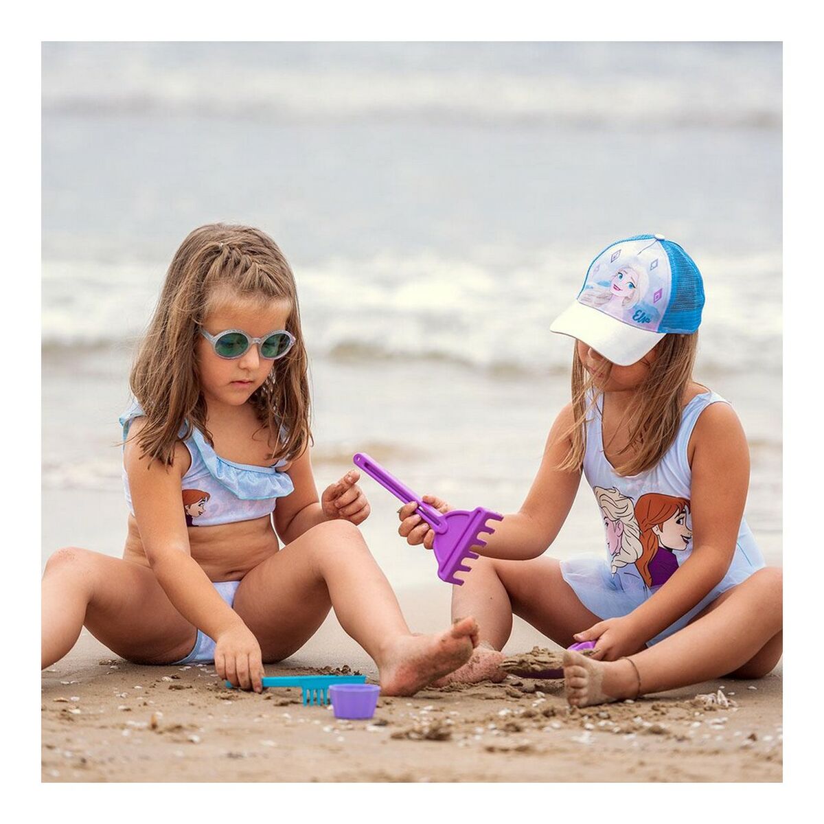 Bikini Bottoms For Girls Frozen Blue Light Blue-4