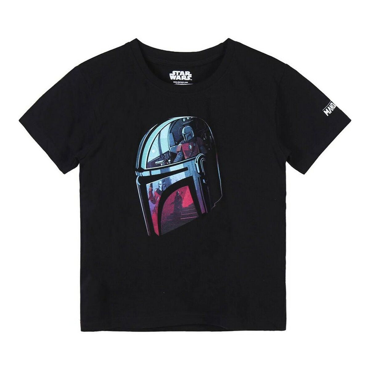 Child's Short Sleeve T-Shirt The Mandalorian Black-0