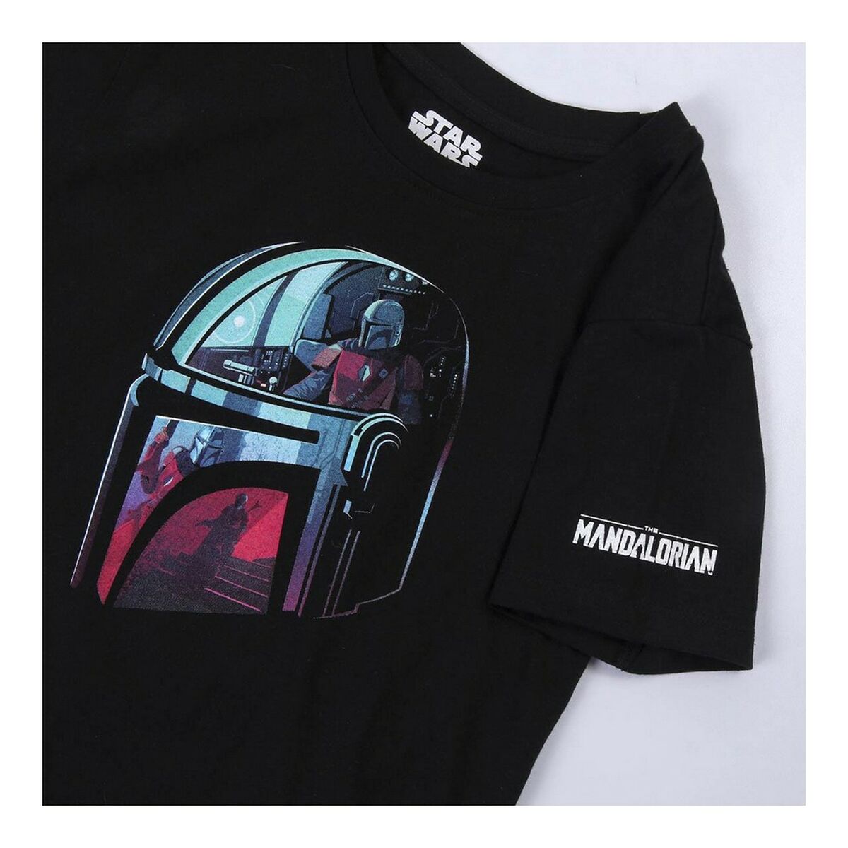 Child's Short Sleeve T-Shirt The Mandalorian Black-5