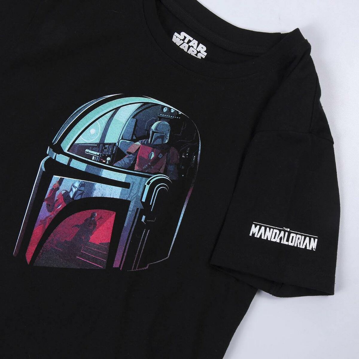 Child's Short Sleeve T-Shirt The Mandalorian Black-2