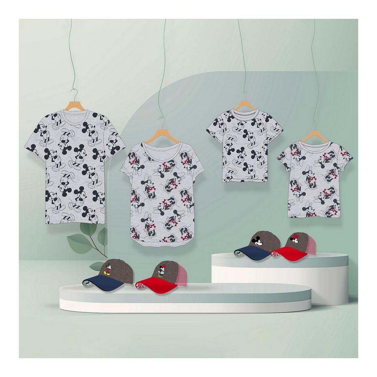 Women’s Short Sleeve T-Shirt Minnie Mouse Grey-4