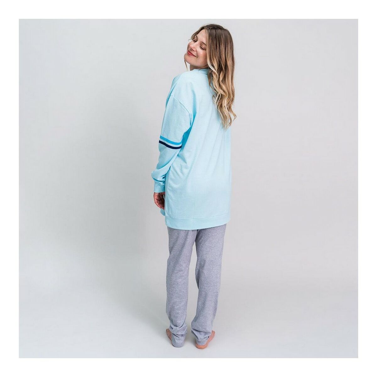 Pyjama Stitch Lady Light Blue-6