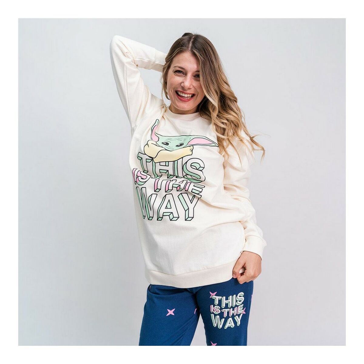 Pyjama The Mandalorian Beige Lady-3