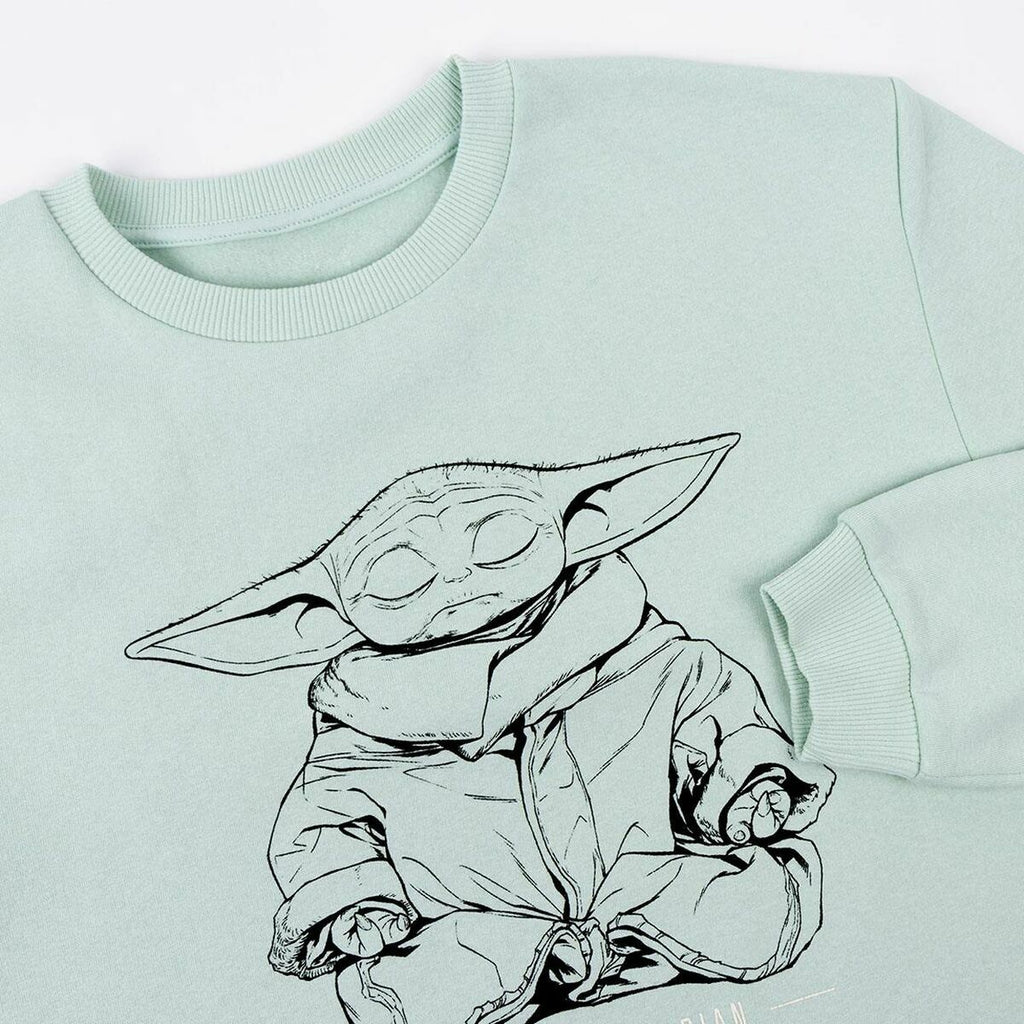 Women’s Sweatshirt without Hood The Mandalorian Green Light Green-1