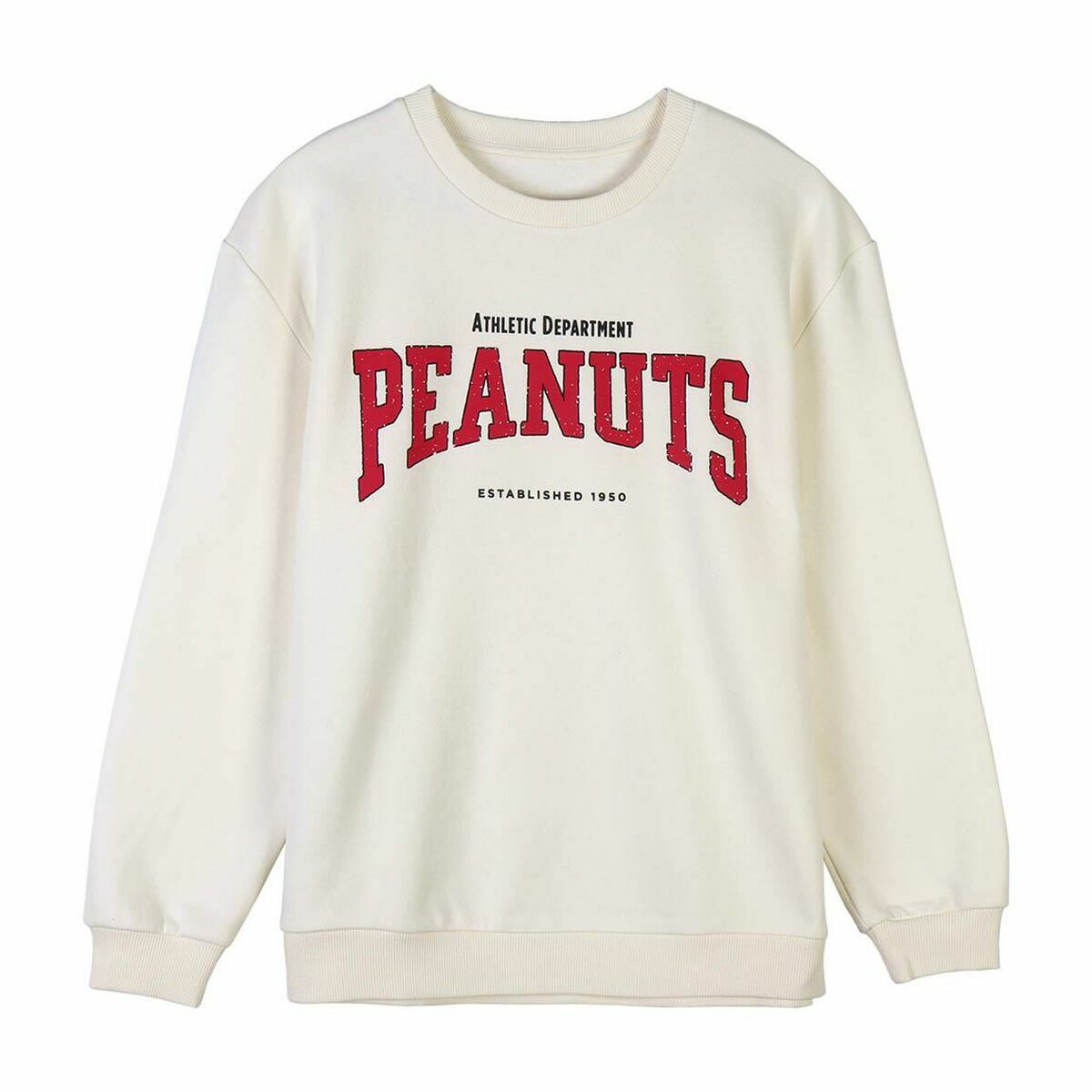 Women’s Sweatshirt without Hood Snoopy Beige-0