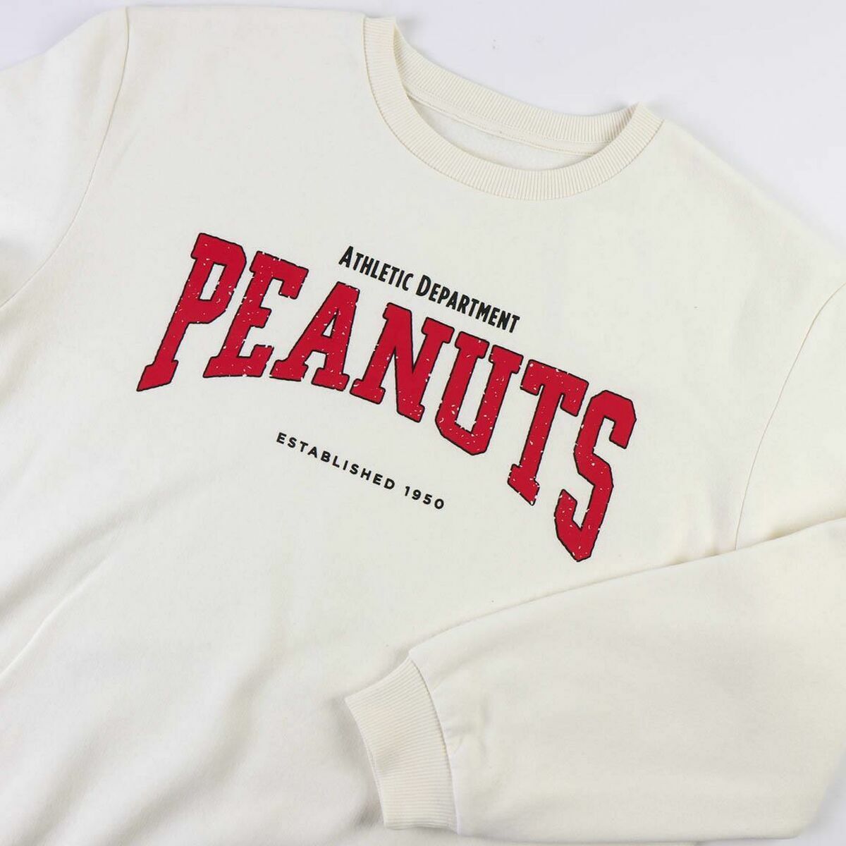 Women’s Sweatshirt without Hood Snoopy Beige-2