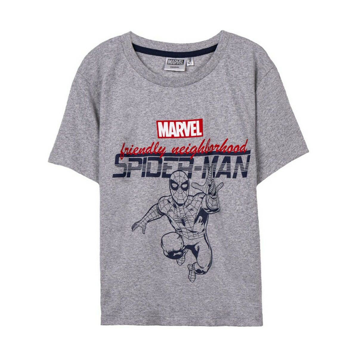 Short Sleeve T-Shirt Spider-Man Grey Children's-0