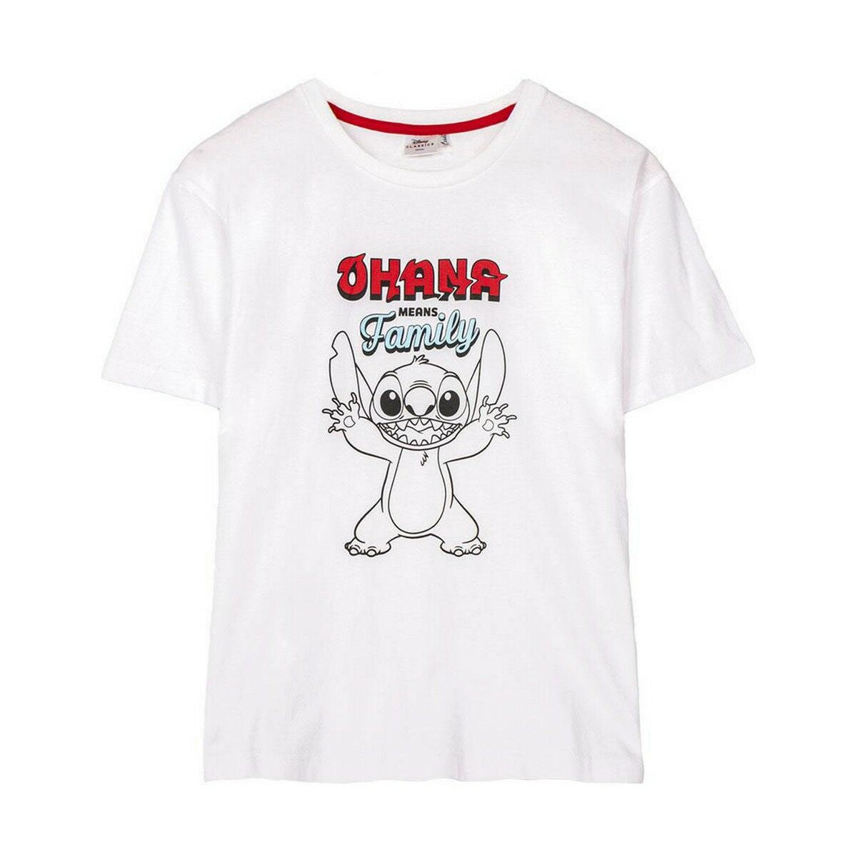 Women’s Short Sleeve T-Shirt Stitch White-0