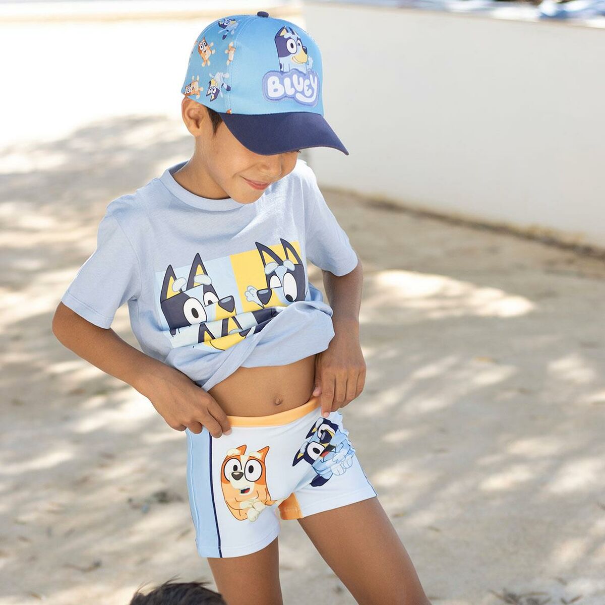 Boys Swim Shorts Bluey Light Blue-2