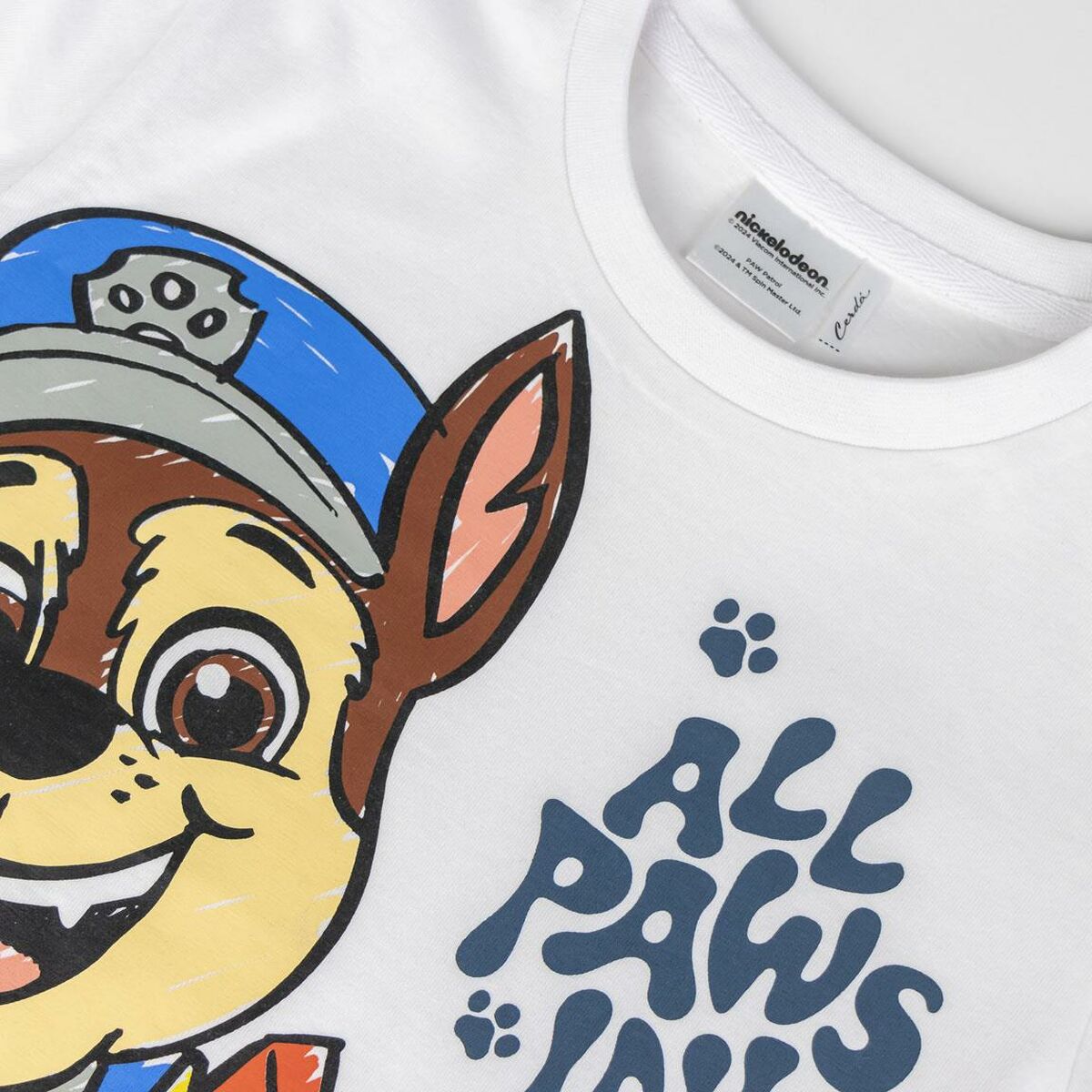 Child's Short Sleeve T-Shirt The Paw Patrol White-2