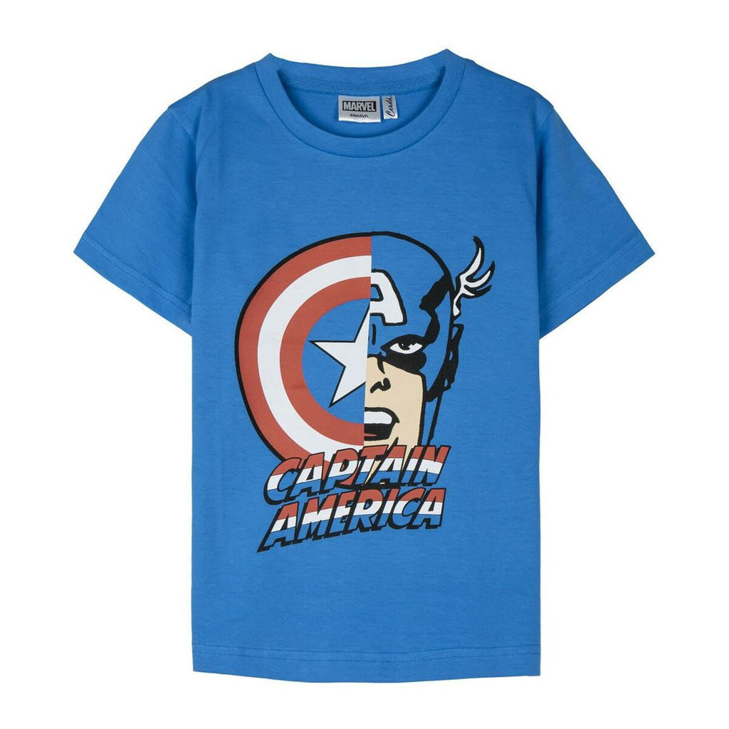 Child's Short Sleeve T-Shirt The Avengers Blue-0