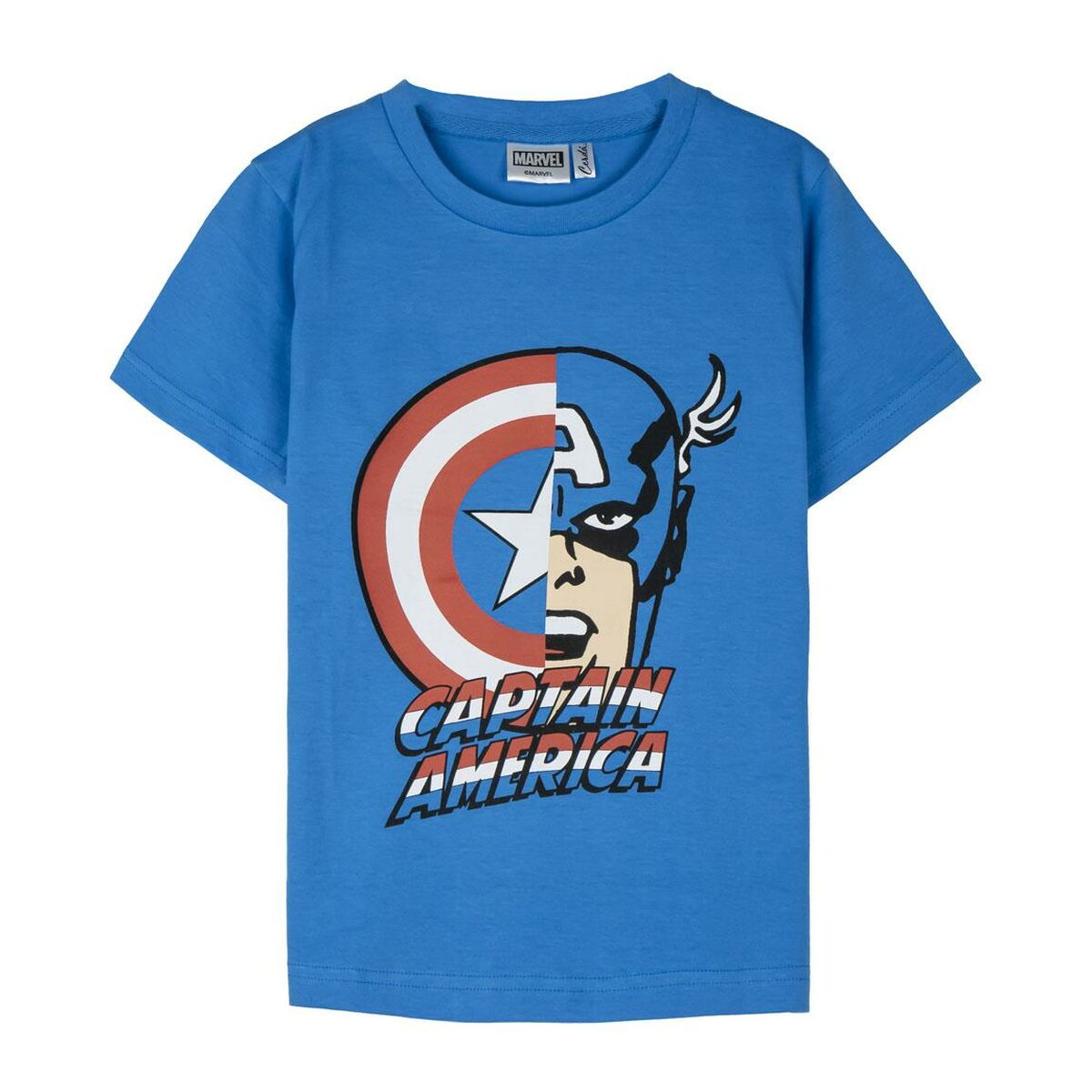 Child's Short Sleeve T-Shirt The Avengers Blue-0