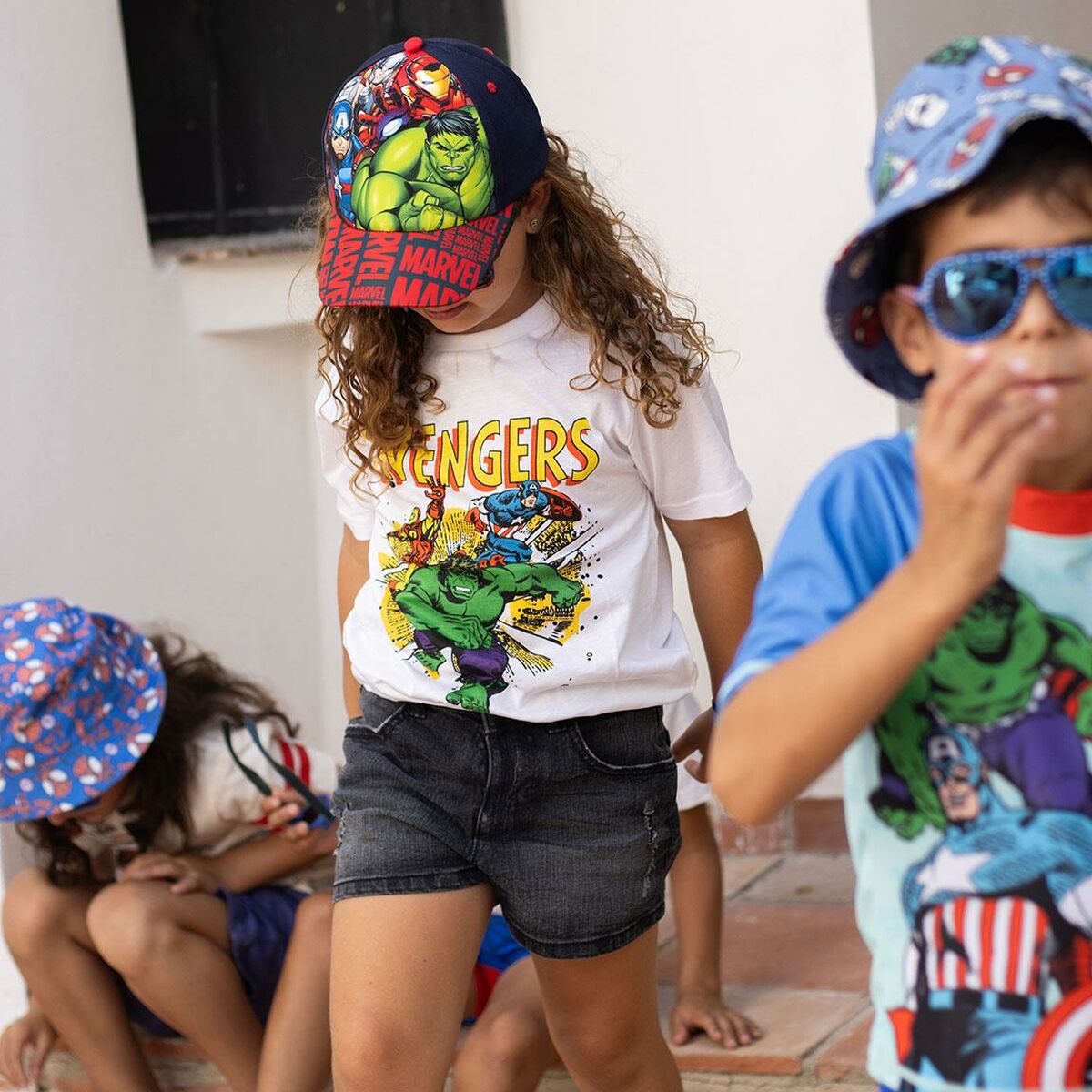 Child's Short Sleeve T-Shirt Marvel White-3