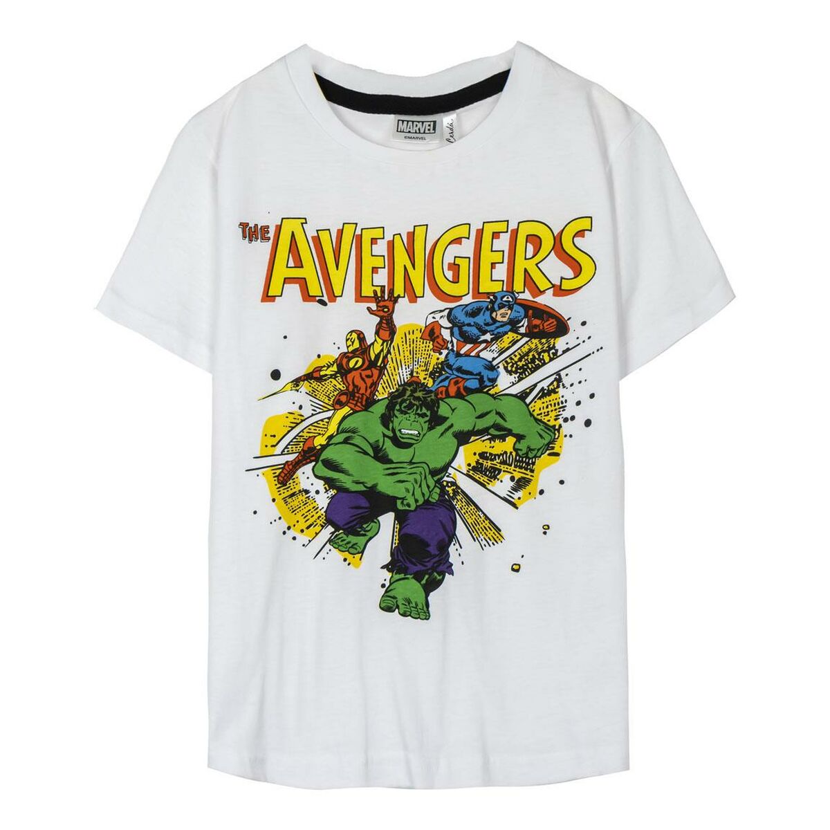 Child's Short Sleeve T-Shirt Marvel White-0