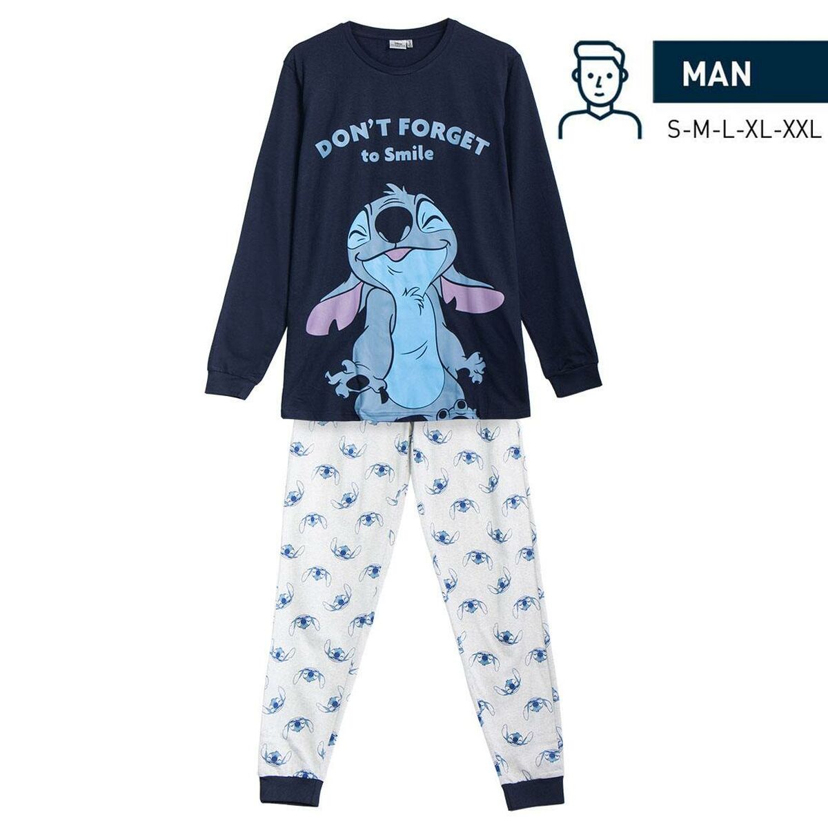 Pyjama Stitch Blue-0