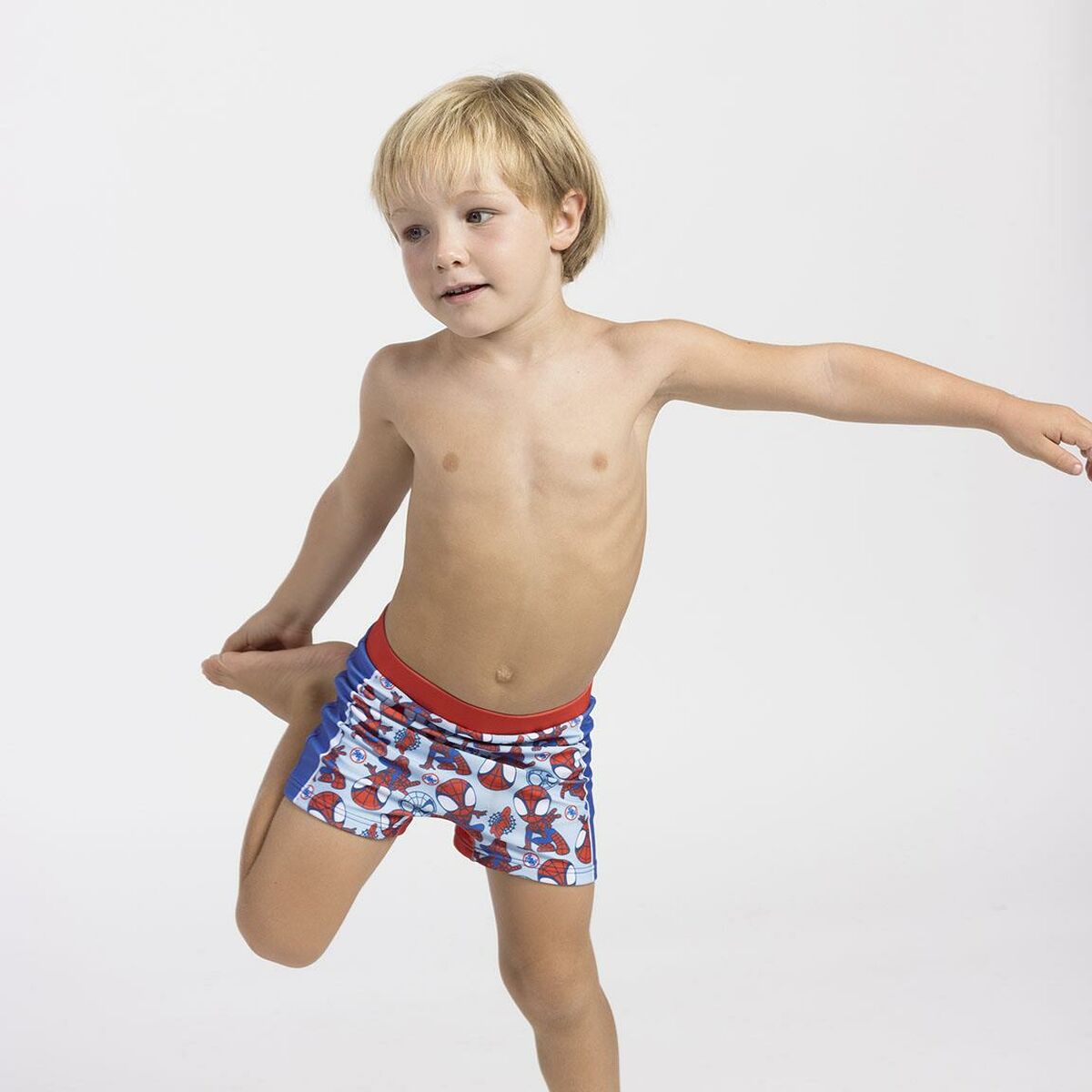 Boys Swim Shorts Spidey Blue-3