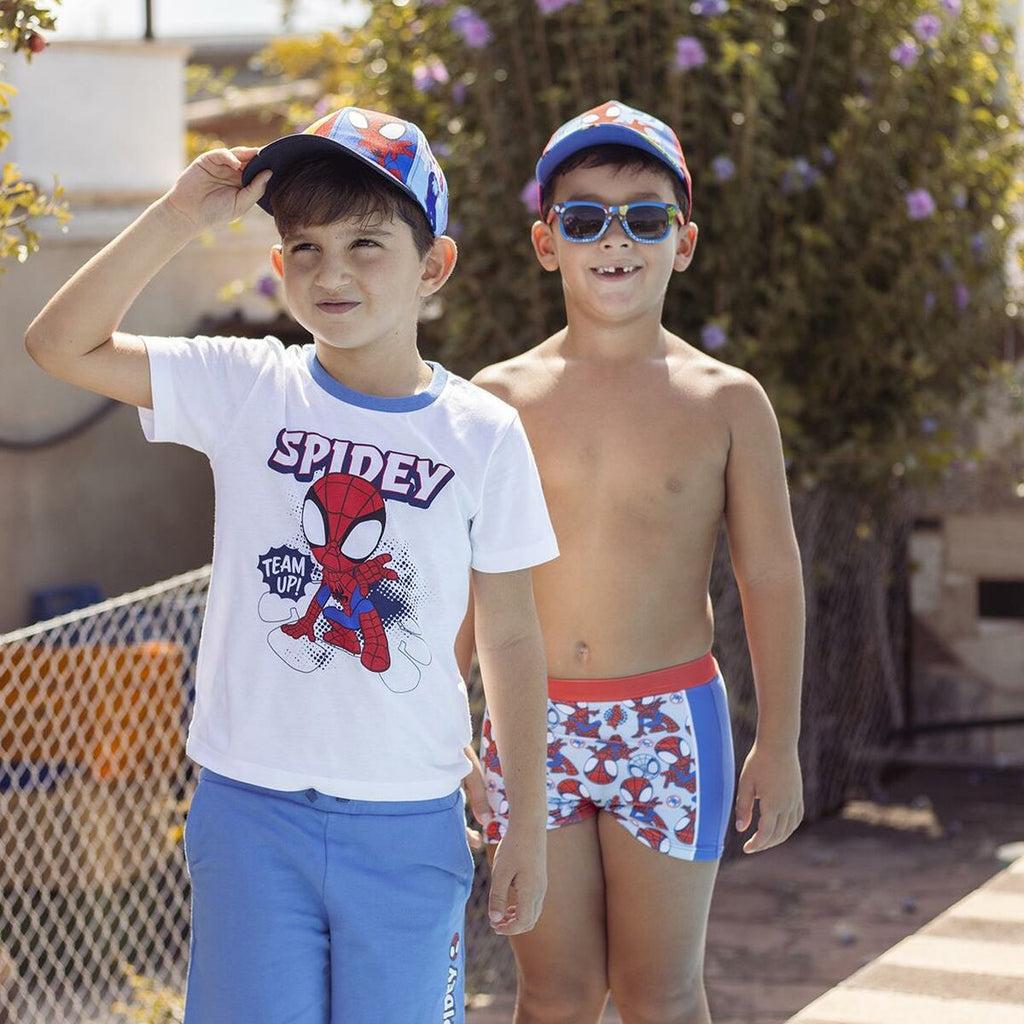 Boys Swim Shorts Spidey Blue-1