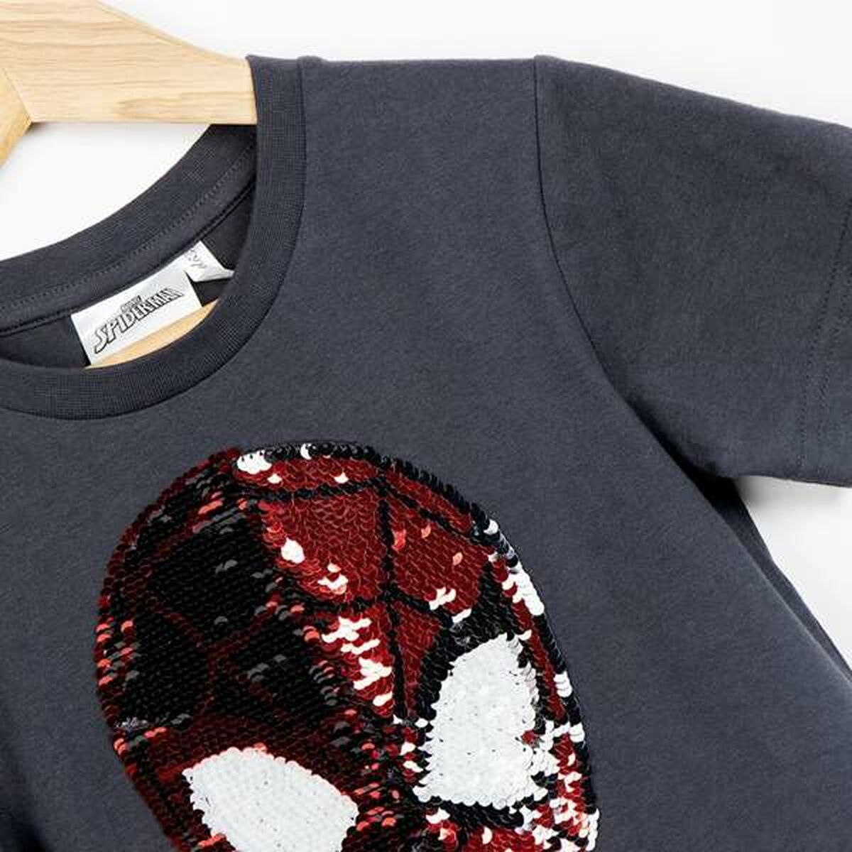 Children’s Short Sleeve T-Shirt Spider-Man Dark grey-4