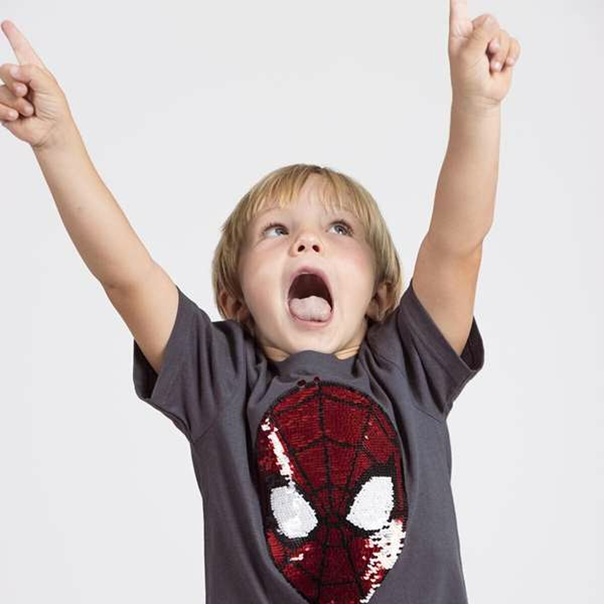 Children’s Short Sleeve T-Shirt Spider-Man Dark grey-1
