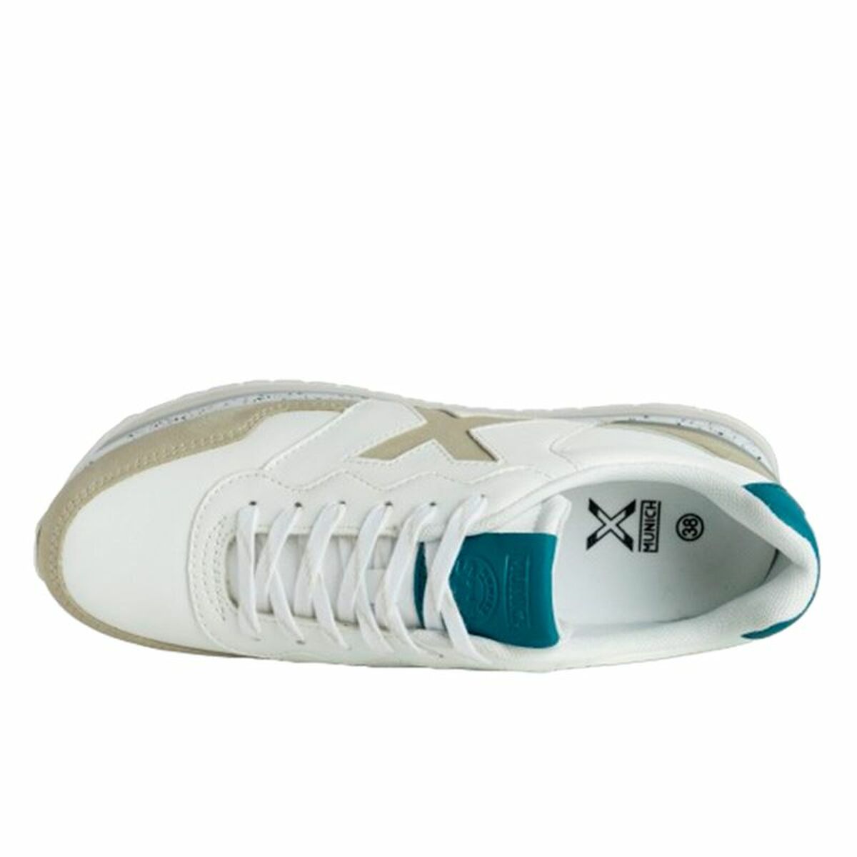 Women's casual trainers Munich Dash Sky 13 White Beige-2