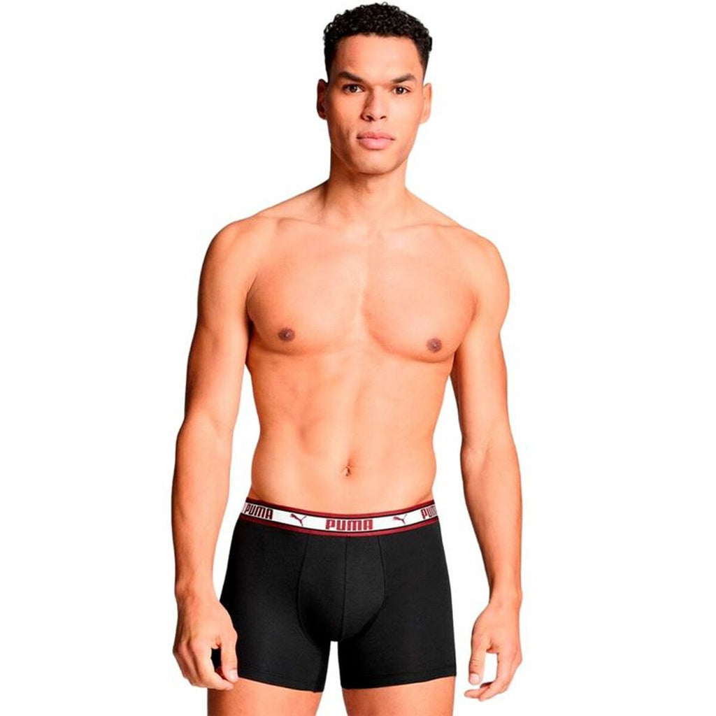 Men's Boxer Shorts Puma Black Red-1