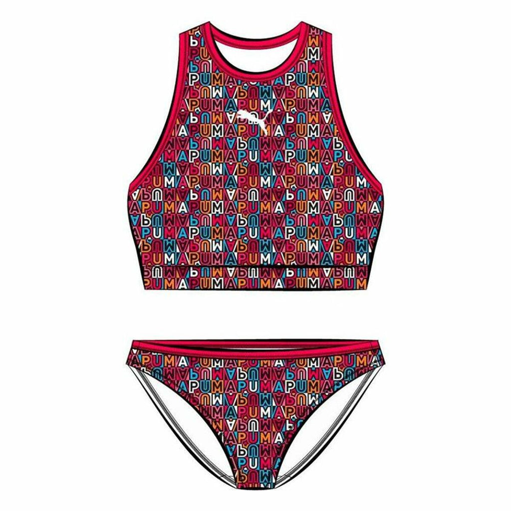 Bikini Bottoms For Girls Puma Printed Set Red-4
