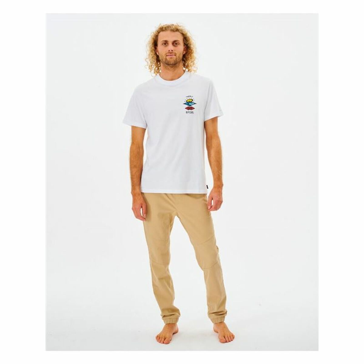 Trousers Rip Curl Re Entry Jogger Beige-1
