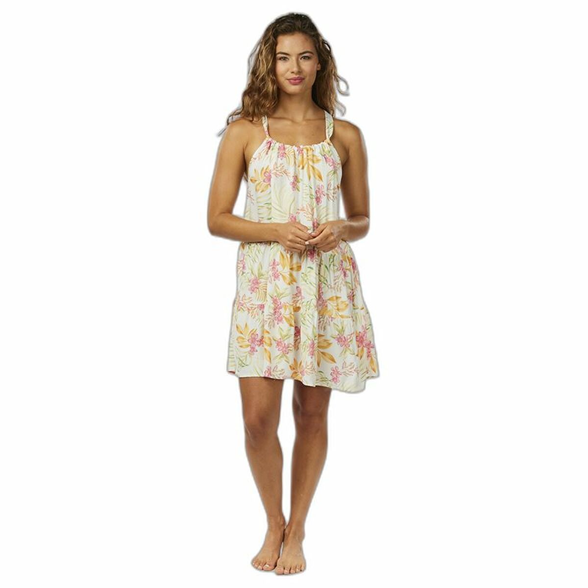 Dress Rip Curl Sun Dance Up White Tropical-3