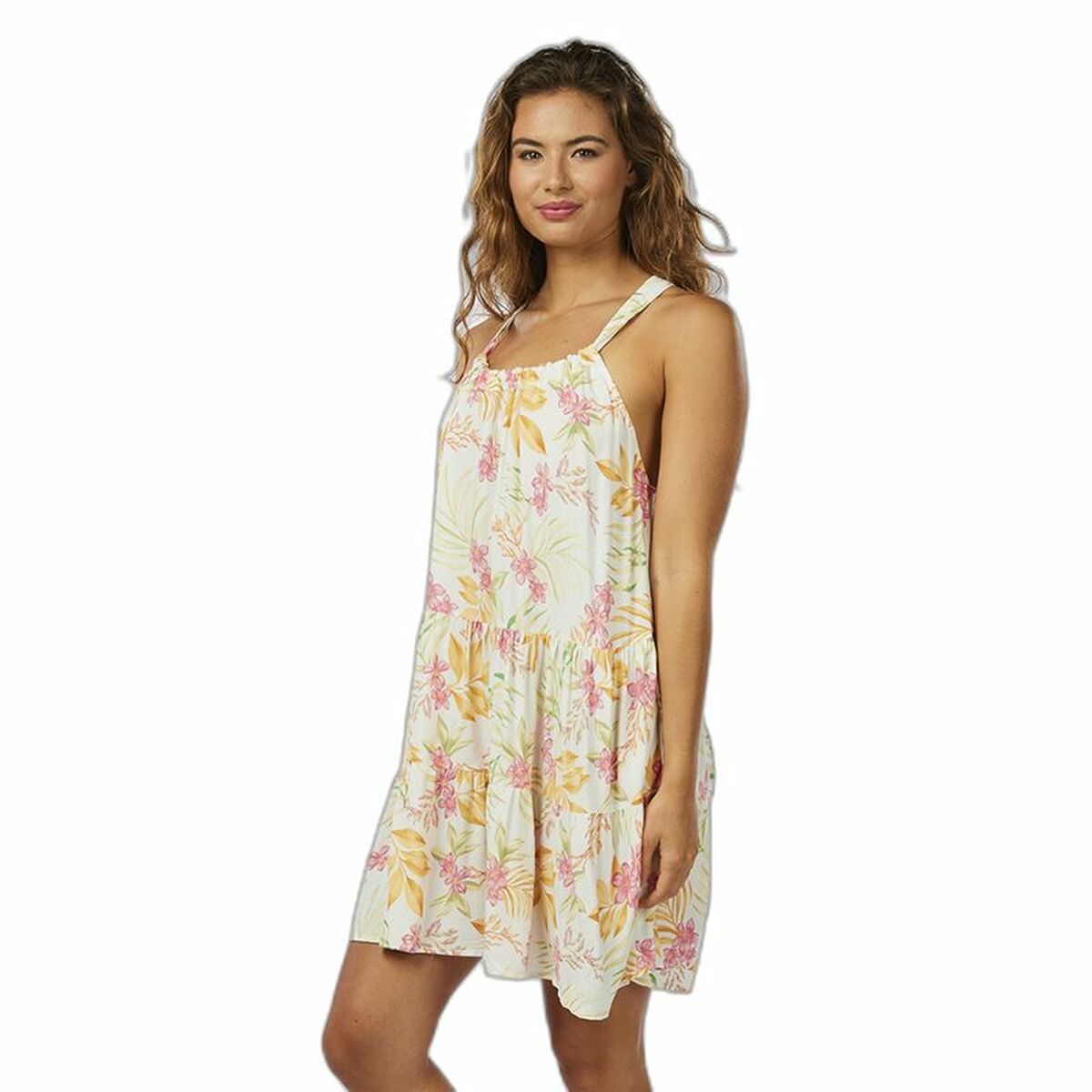 Dress Rip Curl Sun Dance Up White Tropical-2