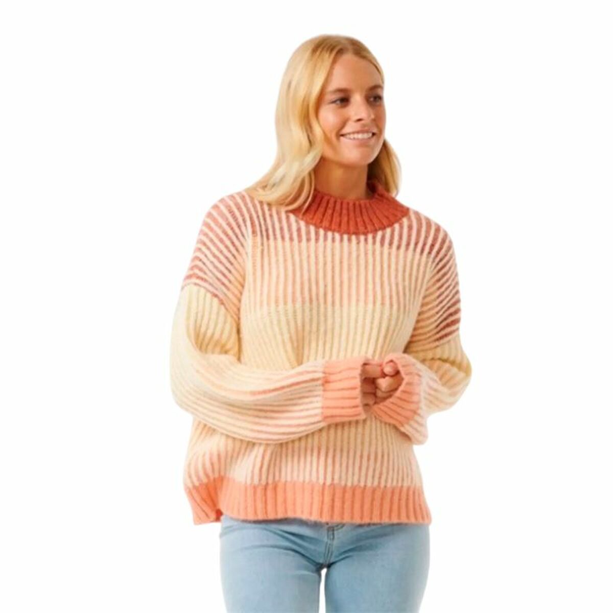 Women’s Sweatshirt without Hood Rip Curl Soleil Rib Knit Crew-0