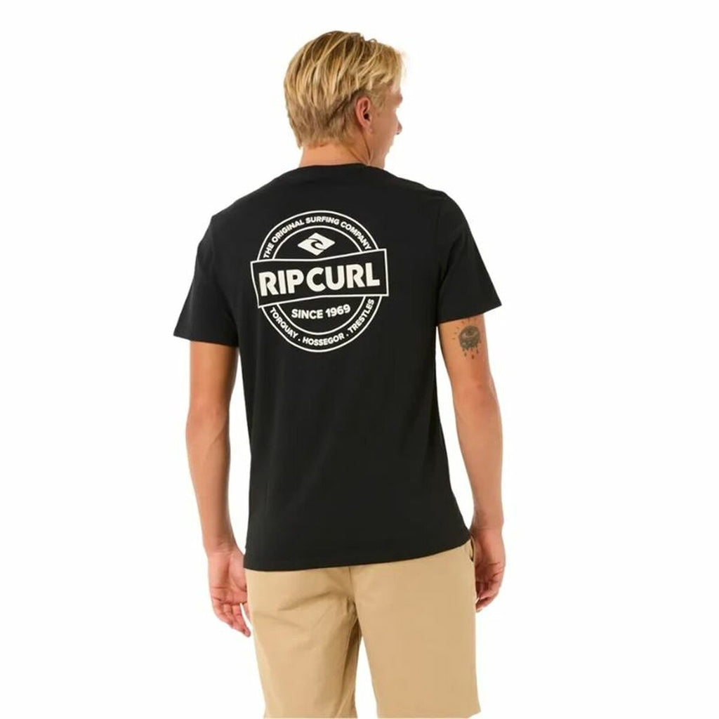 Men’s Short Sleeve T-Shirt Rip Curl Staple Black-2
