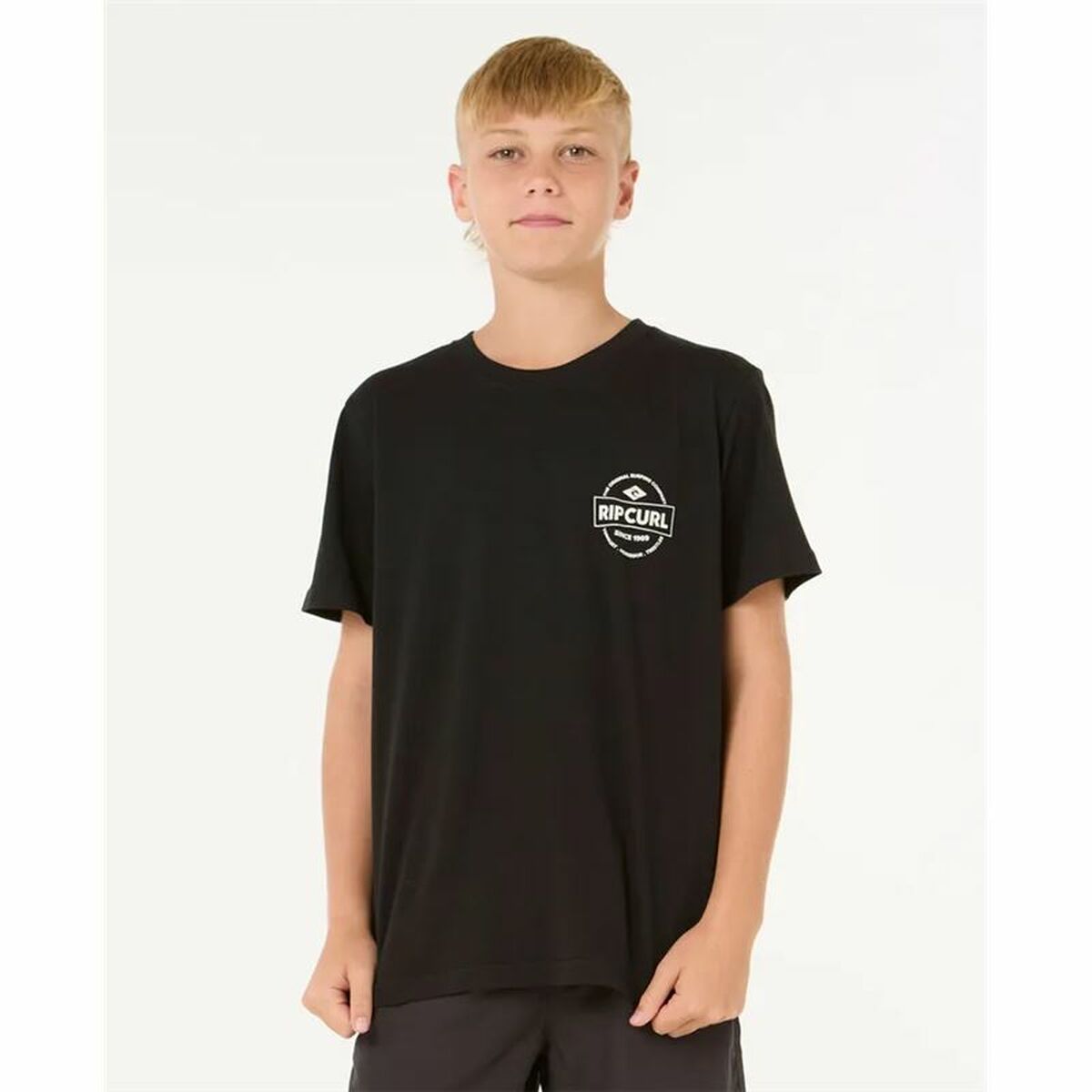 Child's Short Sleeve T-Shirt Rip Curl Staple Black-5