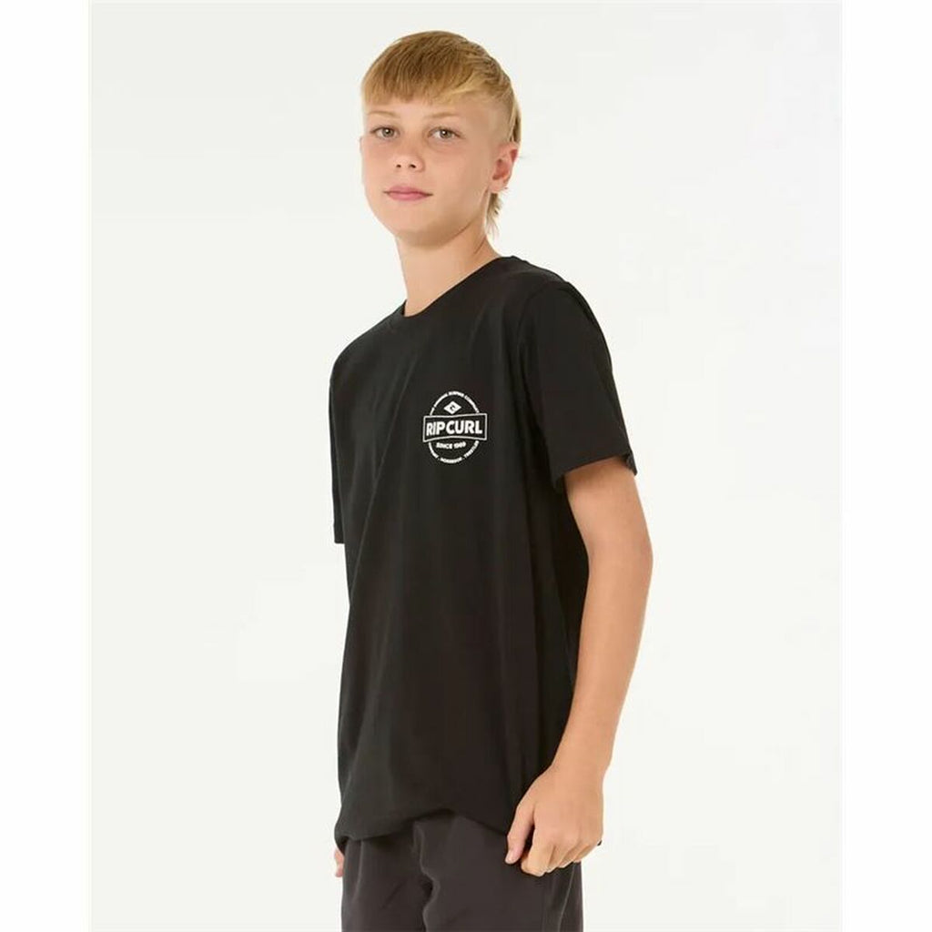 Child's Short Sleeve T-Shirt Rip Curl Staple Black-4